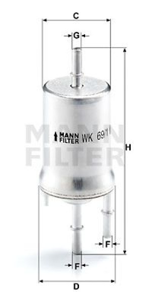 Filtr paliwa MANN-FILTER WK69/1 WK691