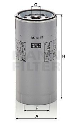 Filtr paliwa MANN-FILTER WK1080/7X WK10807X