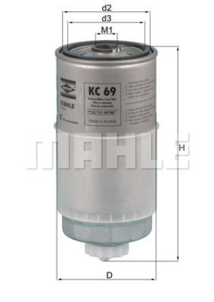 Filtr paliwa MAHLE KC69 WK845/1
