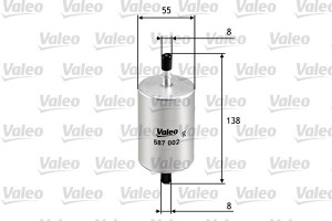 Filtr paliwa VALEO 587002 WK612