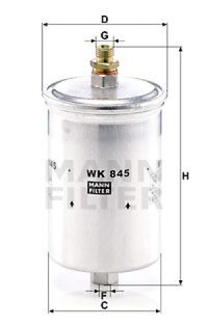 Filtr paliwa MANN-FILTER WK845