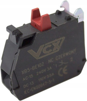 Styk Pomocniczy Czerwony Vcx Xb5-be102 1nc