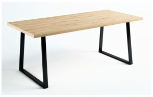 Stół dębowy nowoczesny salon metal 220x100 DĄB