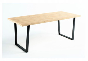 Stół loft lity dąb salon noga trapez 220x90 DĄB