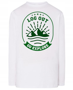 Longsleeve męski nadruk GÓRY ODKRYWANIE r.5XL