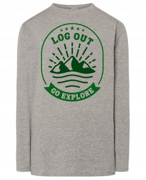 Longsleeve męski nadruk GÓRY ODKRYWANIE r.M