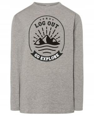 Longsleeve męski nadruk GÓRY ODKRYWANIE r.XL