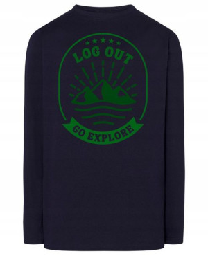 Longsleeve męski nadruk GÓRY ODKRYWANIE r.XS