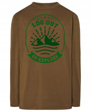 Longsleeve męski nadruk GÓRY ODKRYWANIE r.XS