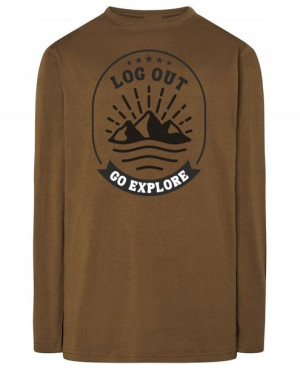 Longsleeve męski nadruk GÓRY ODKRYWANIE r.XS