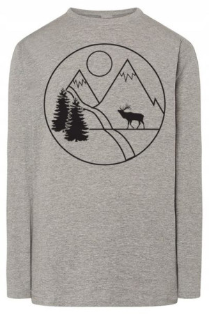 Longsleeve męski nadruk Góry Łoś r.5XL