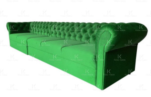 Sofa XXL Chesterfield 3,7m z funkcją spania LONG kanapa długa pikowana