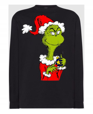 Longsleeve męski nadruk Grinch Święta Rozm.3XL