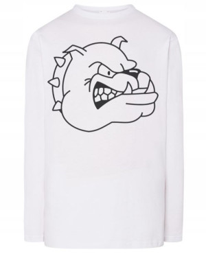 Longsleeve męski nadruk groźny pies r.4XL