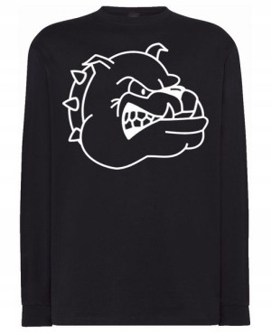Longsleeve męski nadruk groźny pies r.S
