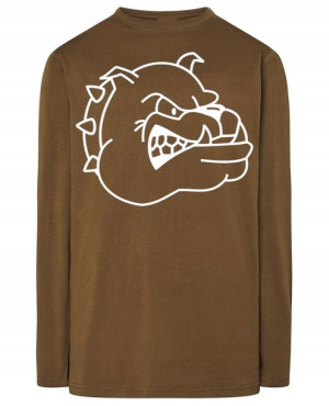Longsleeve męski nadruk groźny pies r.XS