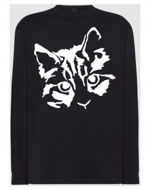 Longsleeve męski nadruk Głowa KOT KOTEK r.4XL