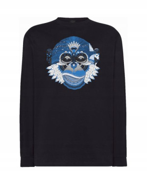 Longsleeve męski nadruk głowa MAŁPA r.4XL
