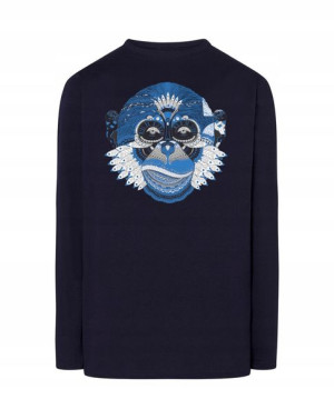 Longsleeve męski nadruk głowa MAŁPA r.XS