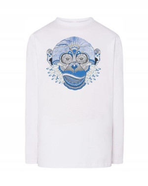 Longsleeve męski nadruk głowa MAŁPA r.XXL