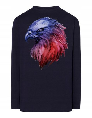 Longsleeve męski nadruk głowa ORZEŁ r.4XL