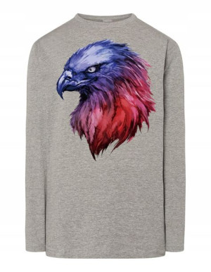 Longsleeve męski nadruk głowa ORZEŁ r.XXL