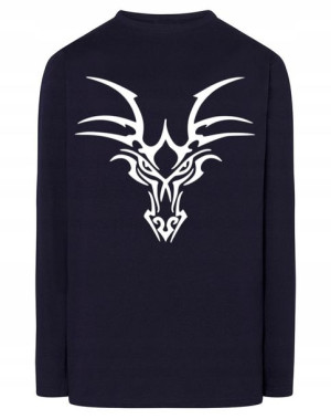 Longsleeve męski nadruk głowa SMOK r.5XL