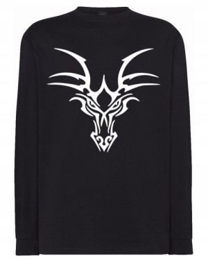 Longsleeve męski nadruk głowa SMOK r.L