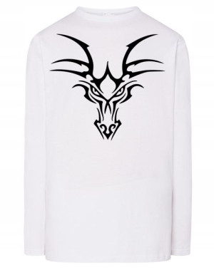 Longsleeve męski nadruk głowa SMOK r.XXL