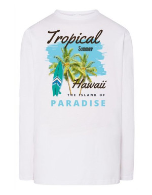 Longsleeve męski nadruk HAWAJE TROPIKI r.5XL