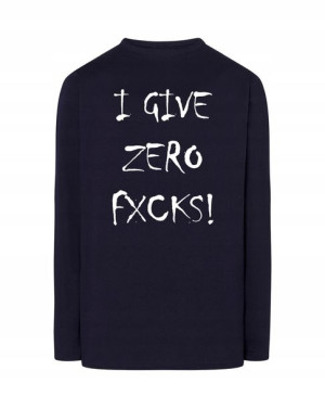 Longsleeve męski nadruk I GIVE ZERO FXCKS r.4XL