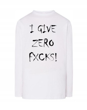 Longsleeve męski nadruk I GIVE ZERO FXCKS r.L