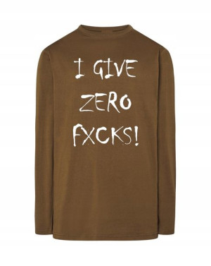 Longsleeve męski nadruk I GIVE ZERO FXCKS r.XS