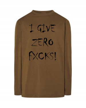 Longsleeve męski nadruk I GIVE ZERO FXCKS r.XS