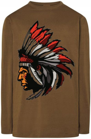 Longsleeve męski nadruk Indianin Modny Rozm.3XL