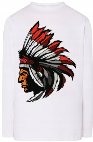 Longsleeve męski nadruk Indianin Modny Rozm.S