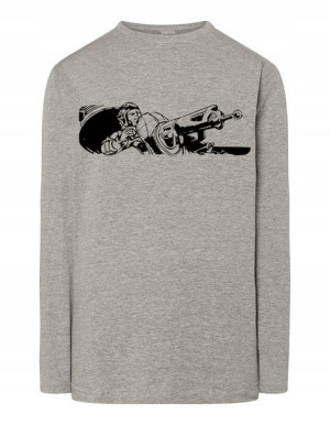 Longsleeve męski nadruk KARABIN DZIAŁKO r.L