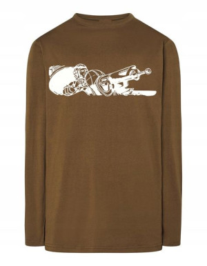Longsleeve męski nadruk KARABIN DZIAŁKO r.XS