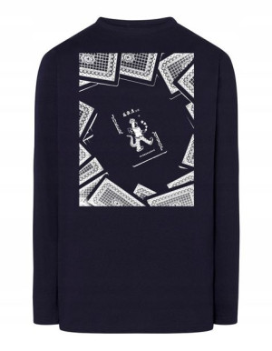 Longsleeve męski nadruk KARTY JOKER r.3XL