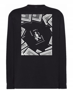 Longsleeve męski nadruk KARTY JOKER r.3XL