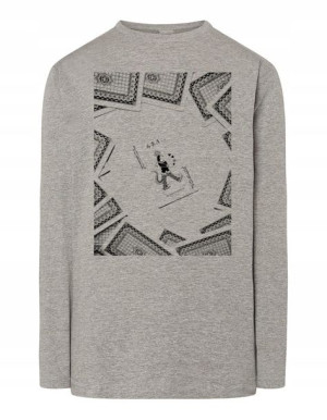 Longsleeve męski nadruk KARTY JOKER r.XS