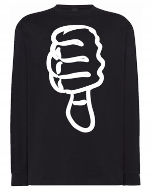 Longsleeve męski nadruk KCIUK W DÓŁ r.3XL