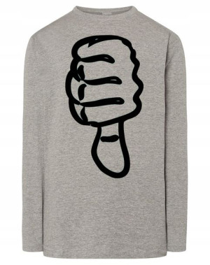 Longsleeve męski nadruk KCIUK W DÓŁ r.S