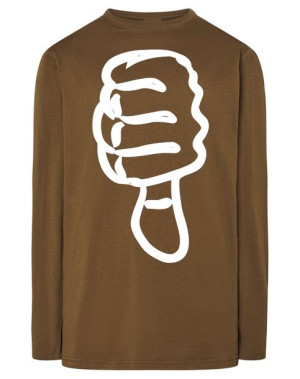 Longsleeve męski nadruk KCIUK W DÓŁ r.S