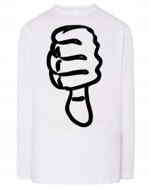 Longsleeve męski nadruk KCIUK W DÓŁ r.XS