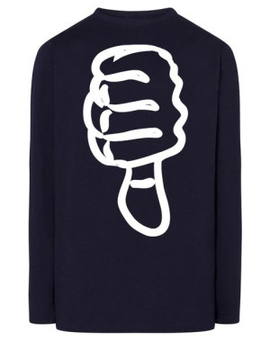 Longsleeve męski nadruk KCIUK W DÓŁ r.XS