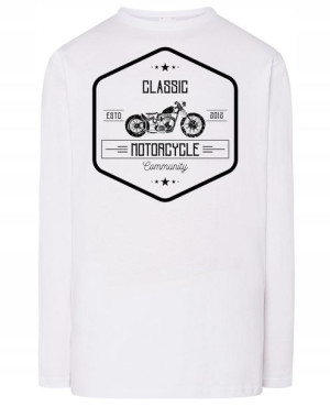 Longsleeve męski nadruk Klasyk Motocykl Motor 5XL