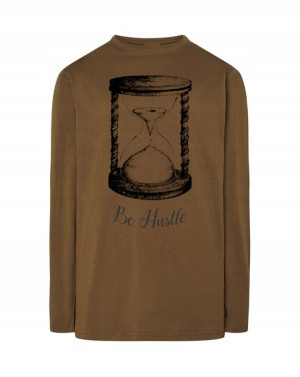 Longsleeve męski nadruk KLEPSYDRA Be Hustle r.3XL