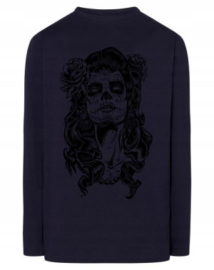 Longsleeve męski nadruk kobieta CZASZKA r.3XL