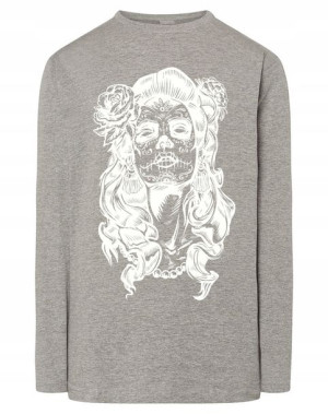 Longsleeve męski nadruk kobieta CZASZKA r.4XL